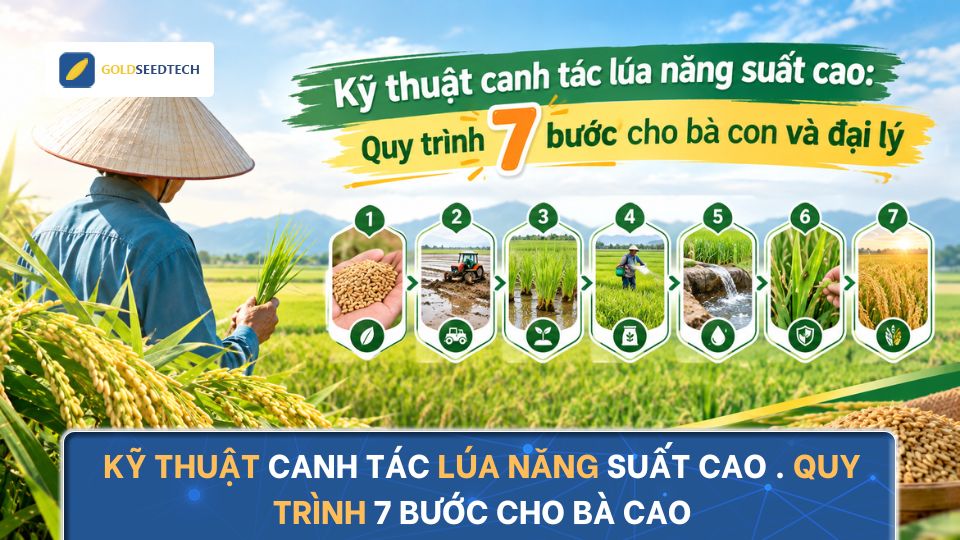 Kỹ thuật canh tác lúa năng suất cao: Quy trình 7 bước cho bà con và đại lý