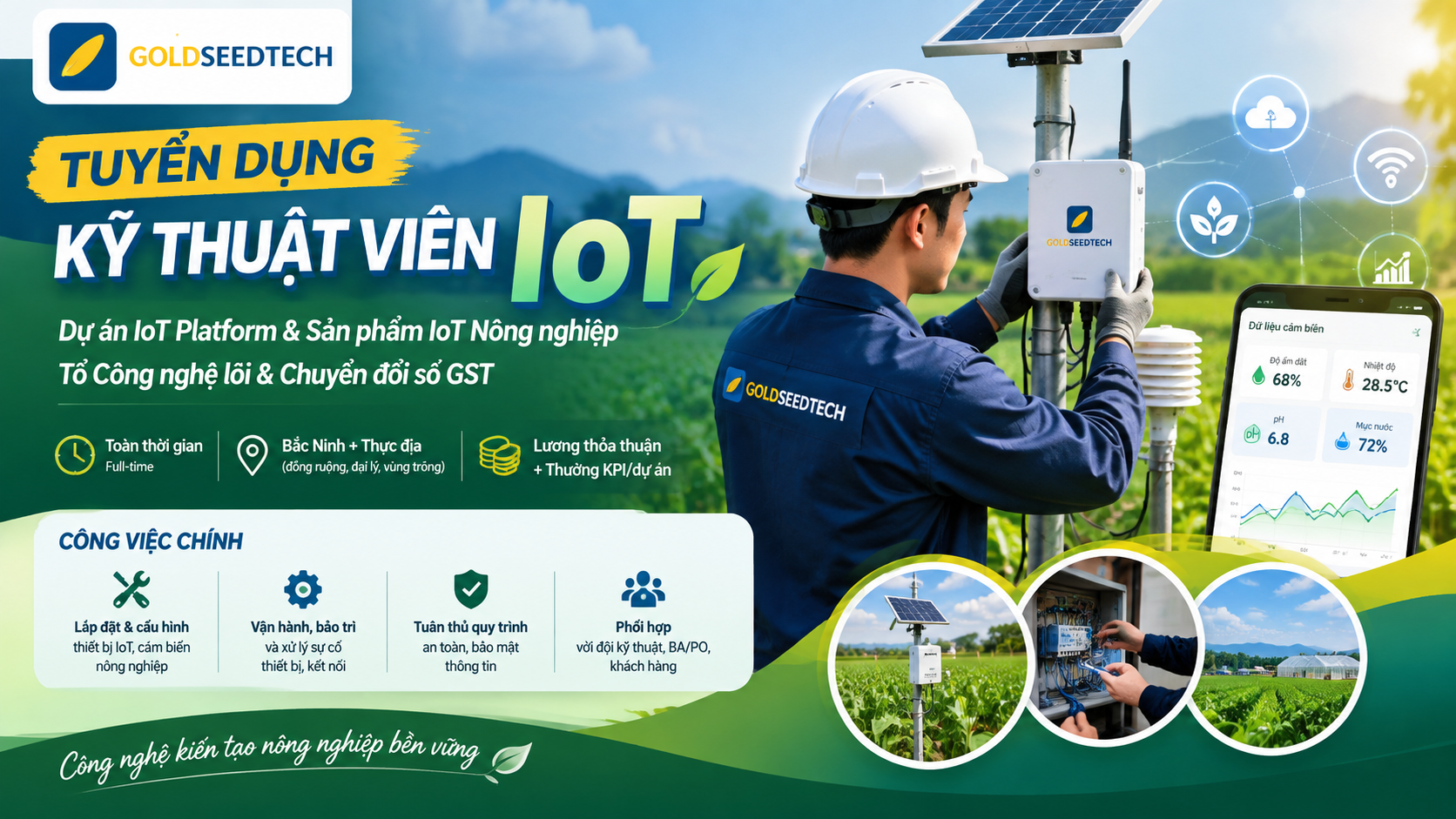 Tuyển Kỹ Thuật Viên IoT Tại Bắc Ninh – GoldSeedTech 2026